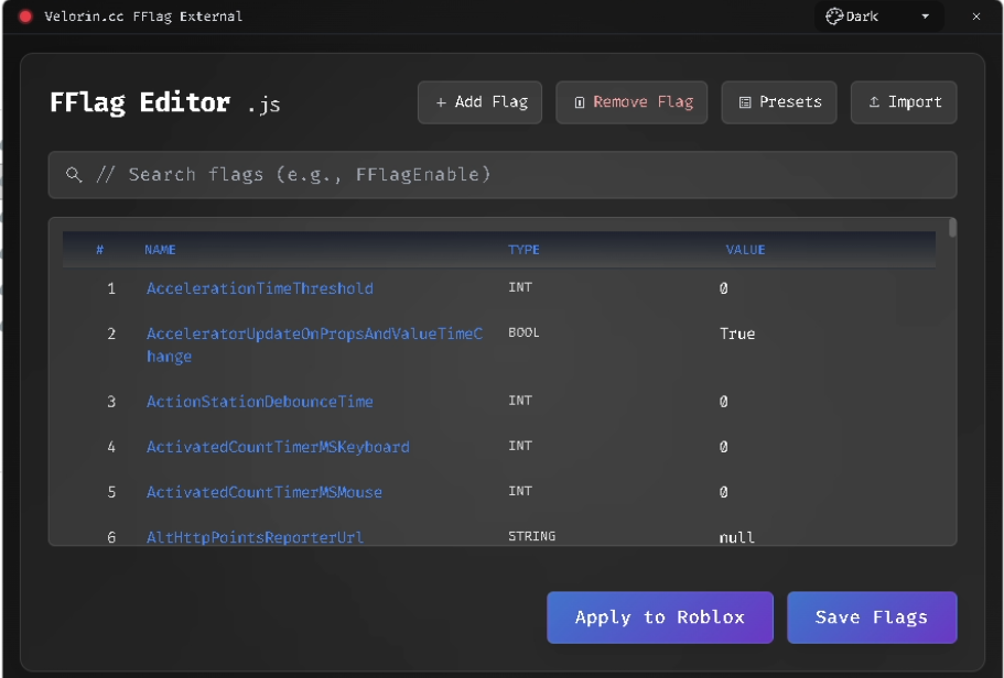 VeloStrap main UI screenshot